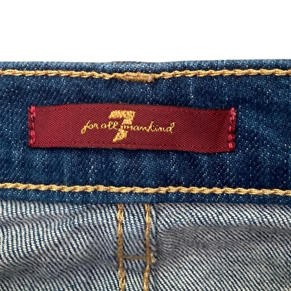 7 For All Mankind Baby Jo Cropped Trouser Jeans Avant High Rise Women's 27 - Picture 6 of 14